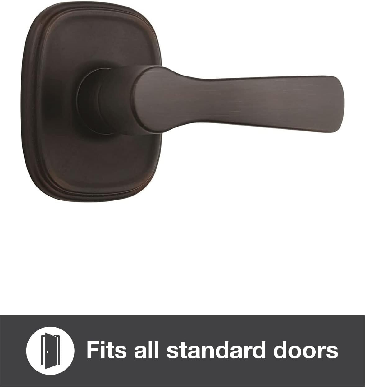 BRINKS - Alwood Push Pull Rotate Hall and Closet Door Knob, Tuscan Bronze - Door Lock That Opens Hands-Free with a Push, a Pull Or by Rotating