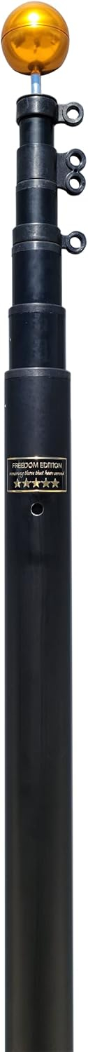 Service First Telescoping Flagpole Freedom Edition Black