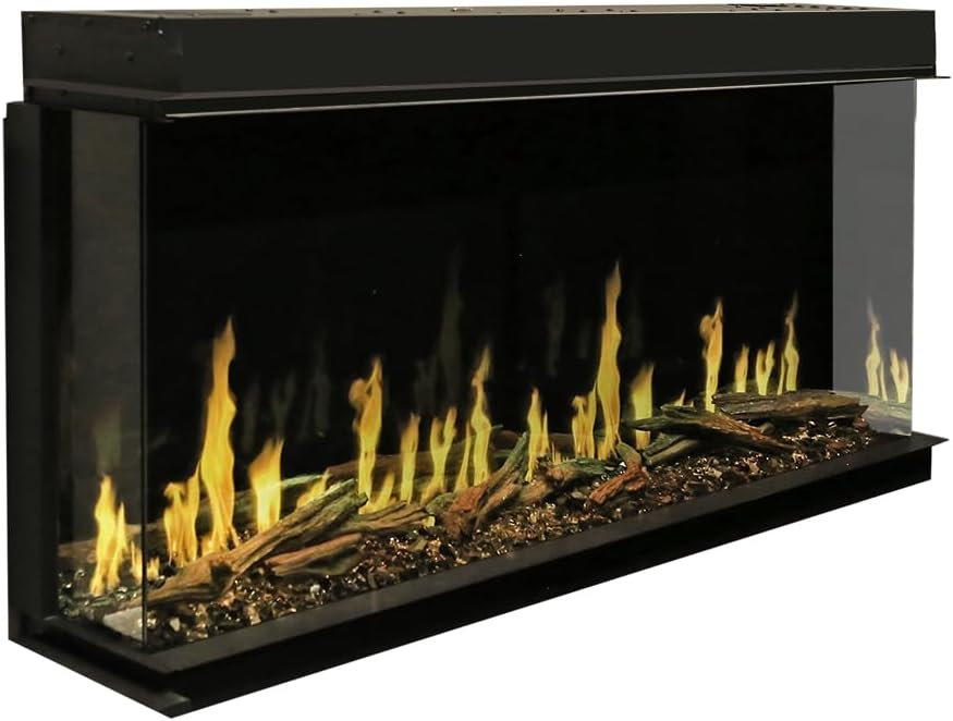 Modern Flames Orion Slim Built-In/Wall Mounted Smart Virtual Electric Fireplace with Real Flame Effect