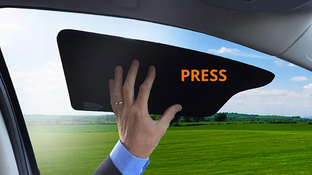 TuckVisor BLACKOUT Windshield Sunshade Best Sun Side Window Shade Visor Shades Sunshade Visors Extenders for Car Truck (2 Pack) TuckVisor Blackout 2 Pack
