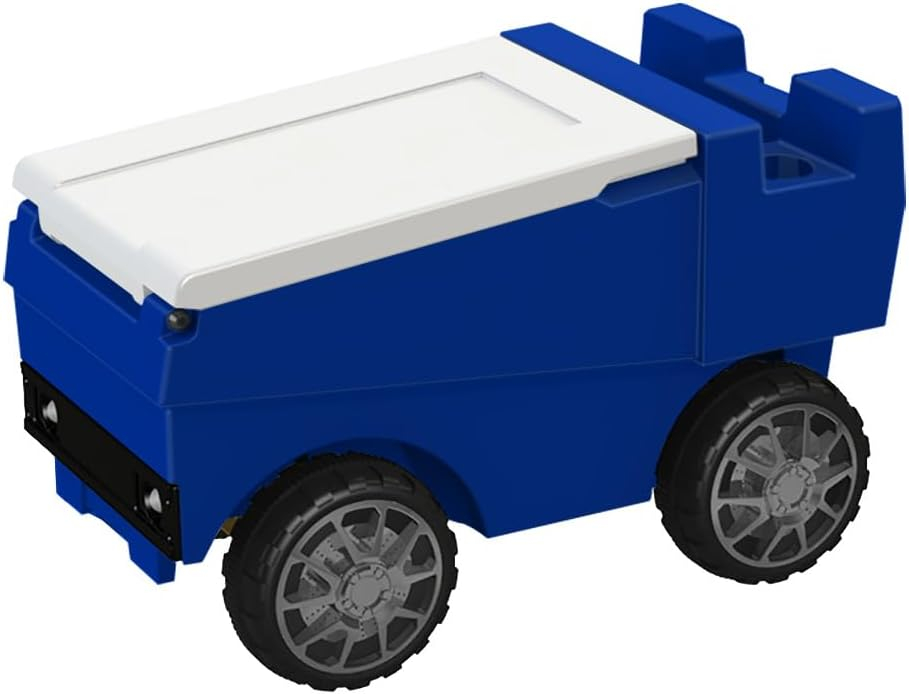 Blue Remote-Controlled Cooler with Bluetooth Speakers