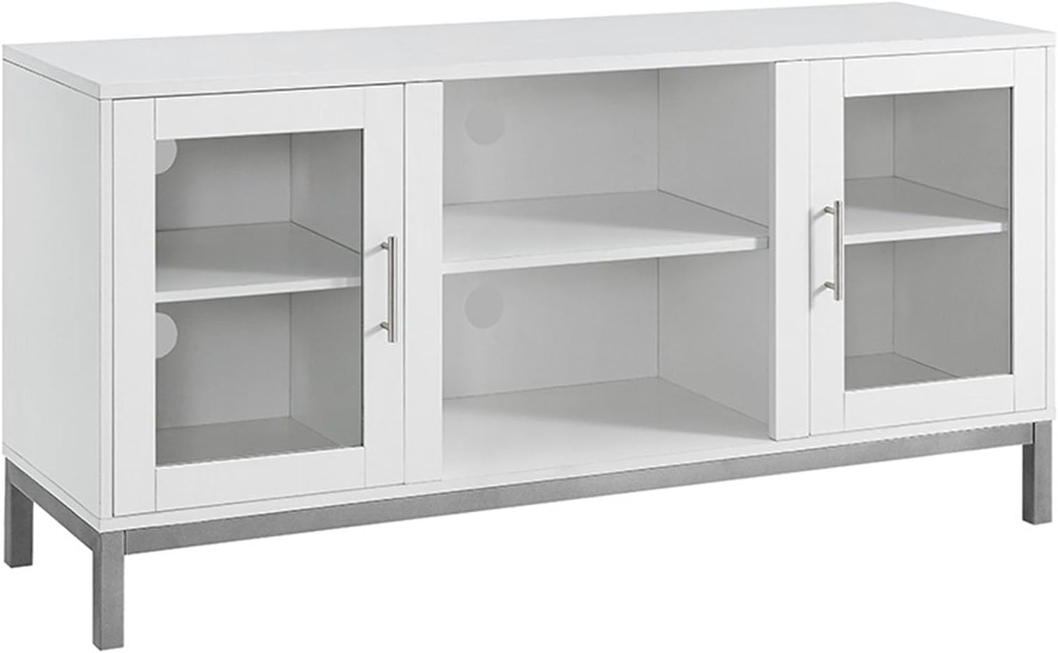 Walker Edison Modern 2-Door TV Stand for TVs up to 58", White