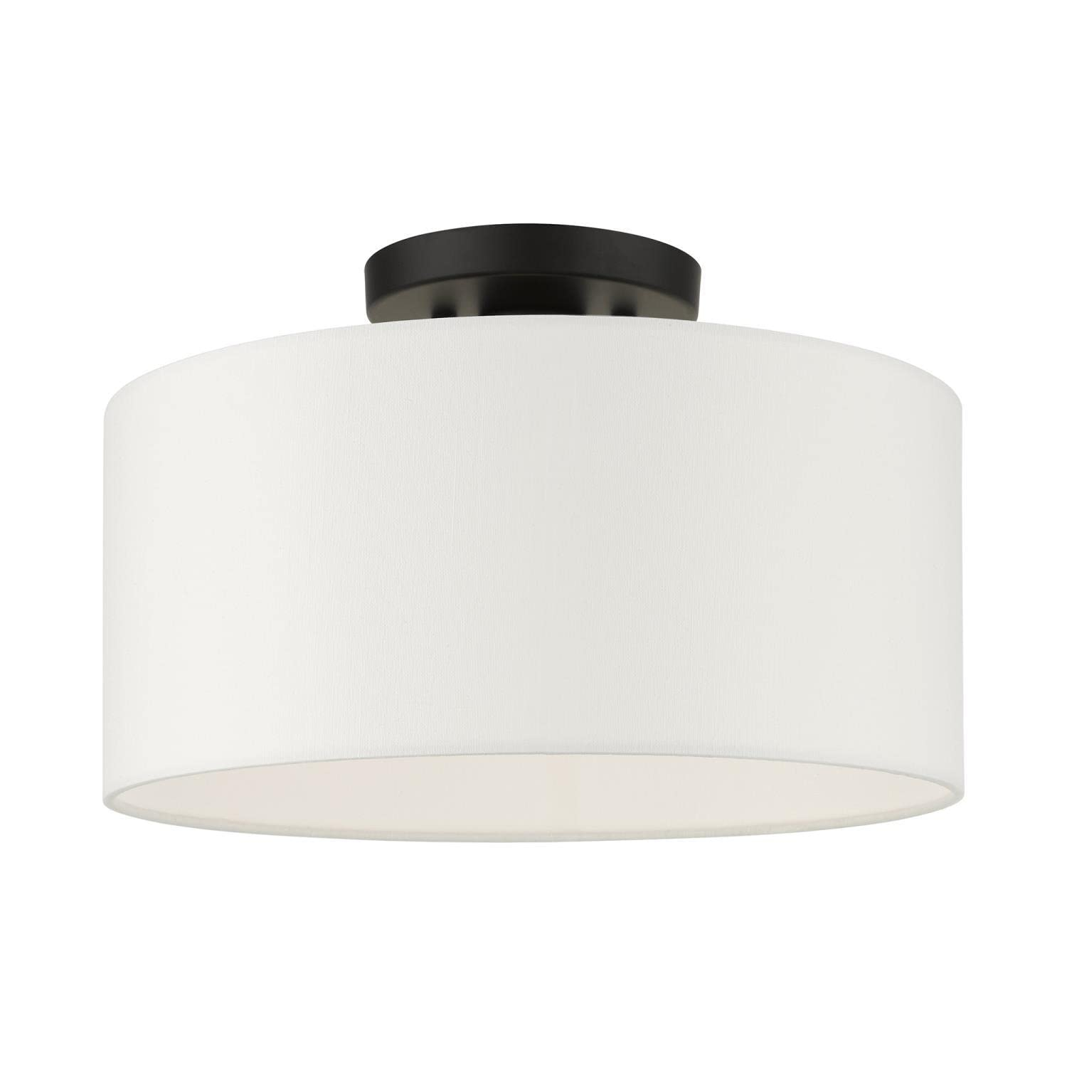 Livex Lighting Meridian 1 - Light Semi-Flush Mount in  Black