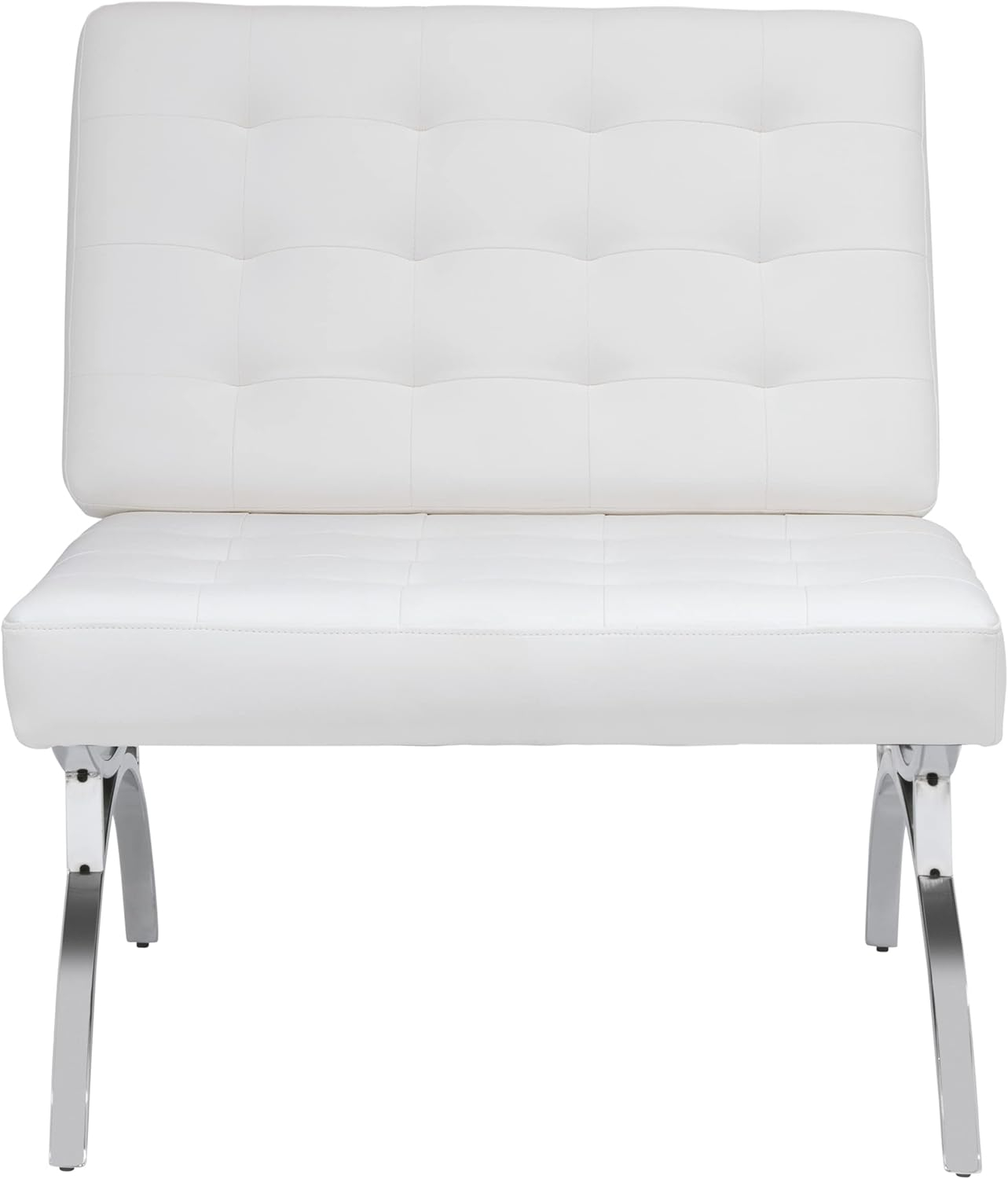 Studio Designs Home Newel Modern Accent Chair Blended Leather with Metal Frame