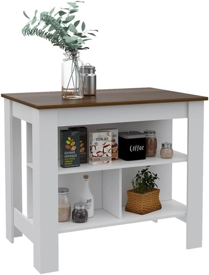 TUHOME Cala Kitchen Island  Engineered Wood Kitchen Islands in  Multi-color