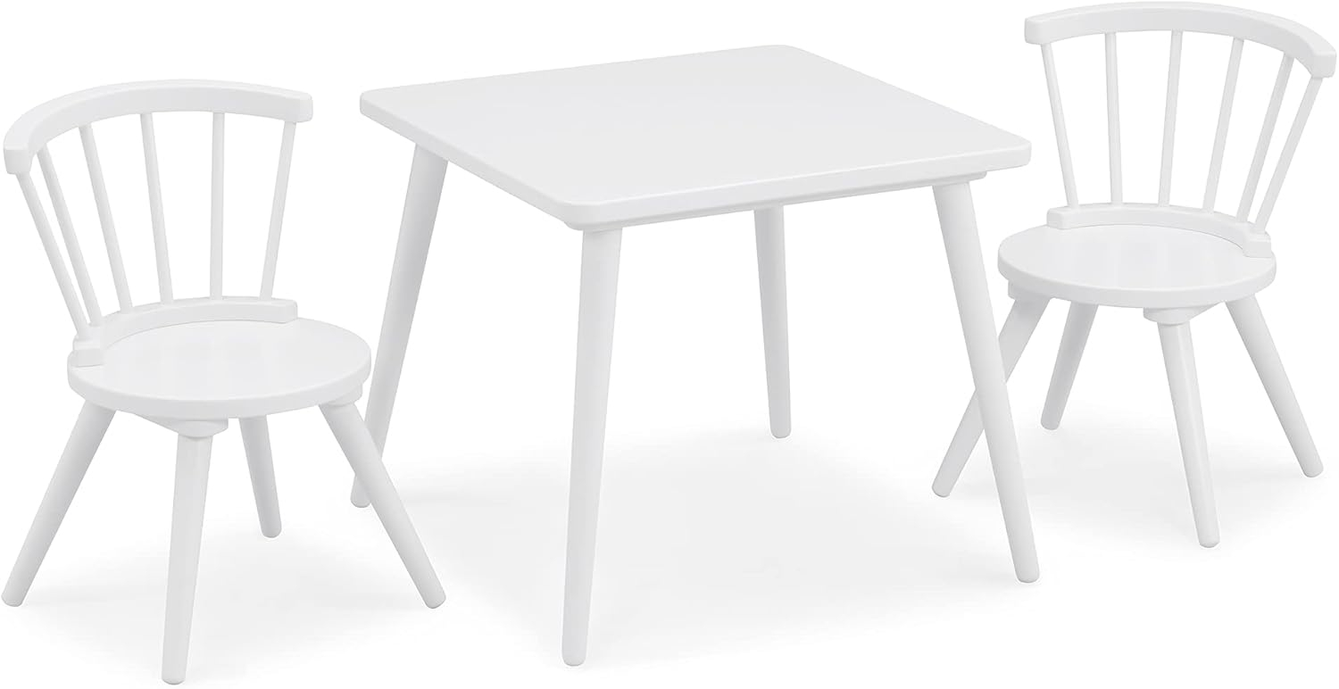 Delta Children Windsor 2-Piece Chair Set, Bianca White