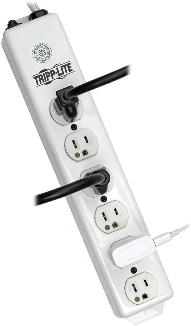 Tripp Lite Medical-Grade Power Strip with 6 Hospital-Grade Outlets, 6 ft. Cord, NOT for Patient-Care Vicinity – UL 1363 (PS-606-HG)