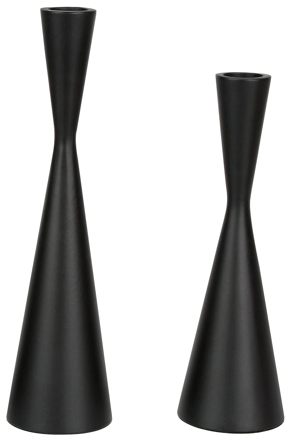 Vixdonos Metal Candle Holders Taper Candlestick Holders Set of 2 Table Decorative Candle Stand for Wedding, Dinning, Party,Home Decor (Matte Black)