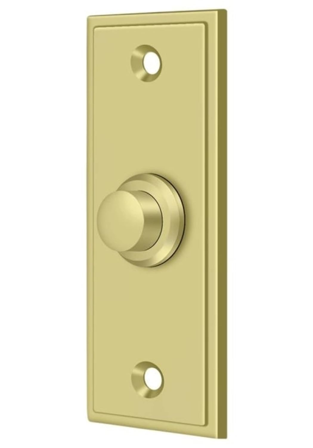 Deltana BBS333U3 3-1/4" Height X 1-1/4" Width Contemporary Rectangular Bell Button Polished Brass