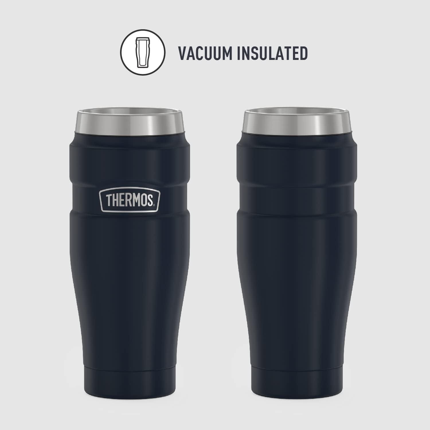 Thermos Stainless King Vacuum Insulated Stainless Steel Tumbler, 16oz, Matte Midnight Blue