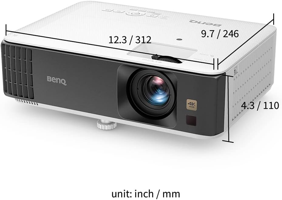 BenQ 3200-Lumen XPR 4K UHD Home Theater DLP Projector, White