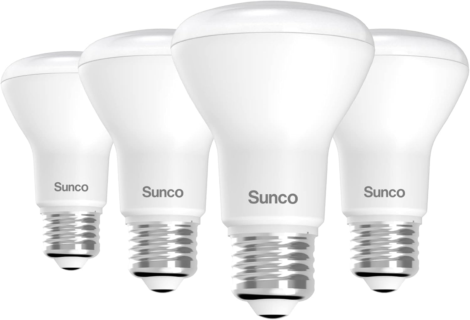 Sunco Lighting 4 Pack BR20 LED Bulb, 7W=50W, Dimmable, 2700K Soft White, 550 LM, E26 Base, Flood Light for 4" Cans - UL & Energy Star