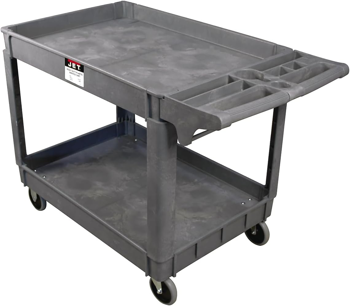 JET Tools Resin Utility Cart, 550 lbs Capacity, Industrial-Duty Design