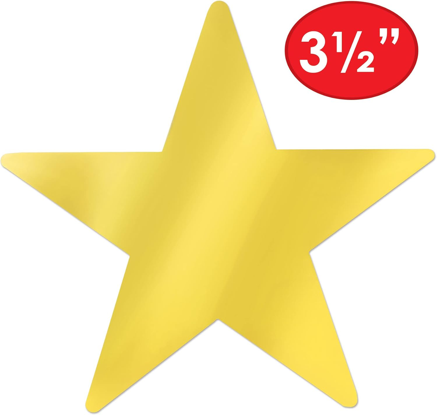 Beistle 3 3/4" Metallic Star Cutouts Gold 84/Pack (57027-GD)