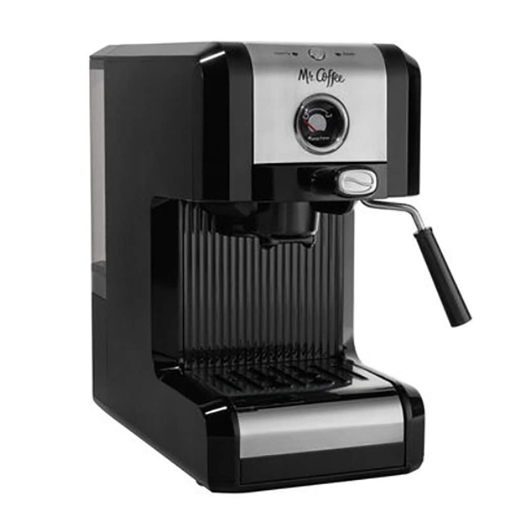 Matte Black 6-Cup Pump Espresso Machine with Steam Wand