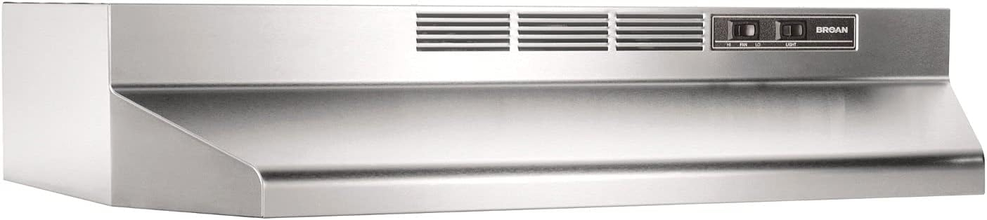 413004 Non-Ducted Ductless Range Hood with Lights Exhaust Fan for Under Cabinet, 30-Inch, Stainless Steel