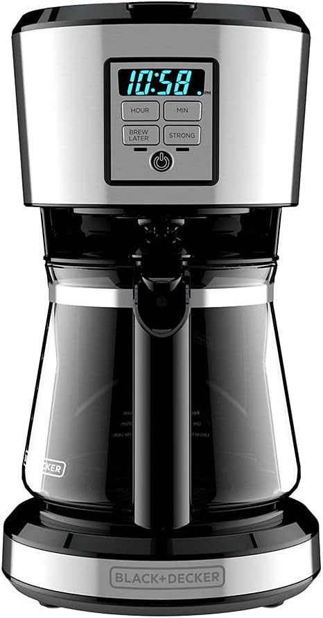 Black & Decker 12 Cup Stainless Coffee Maker with Vortex Technology