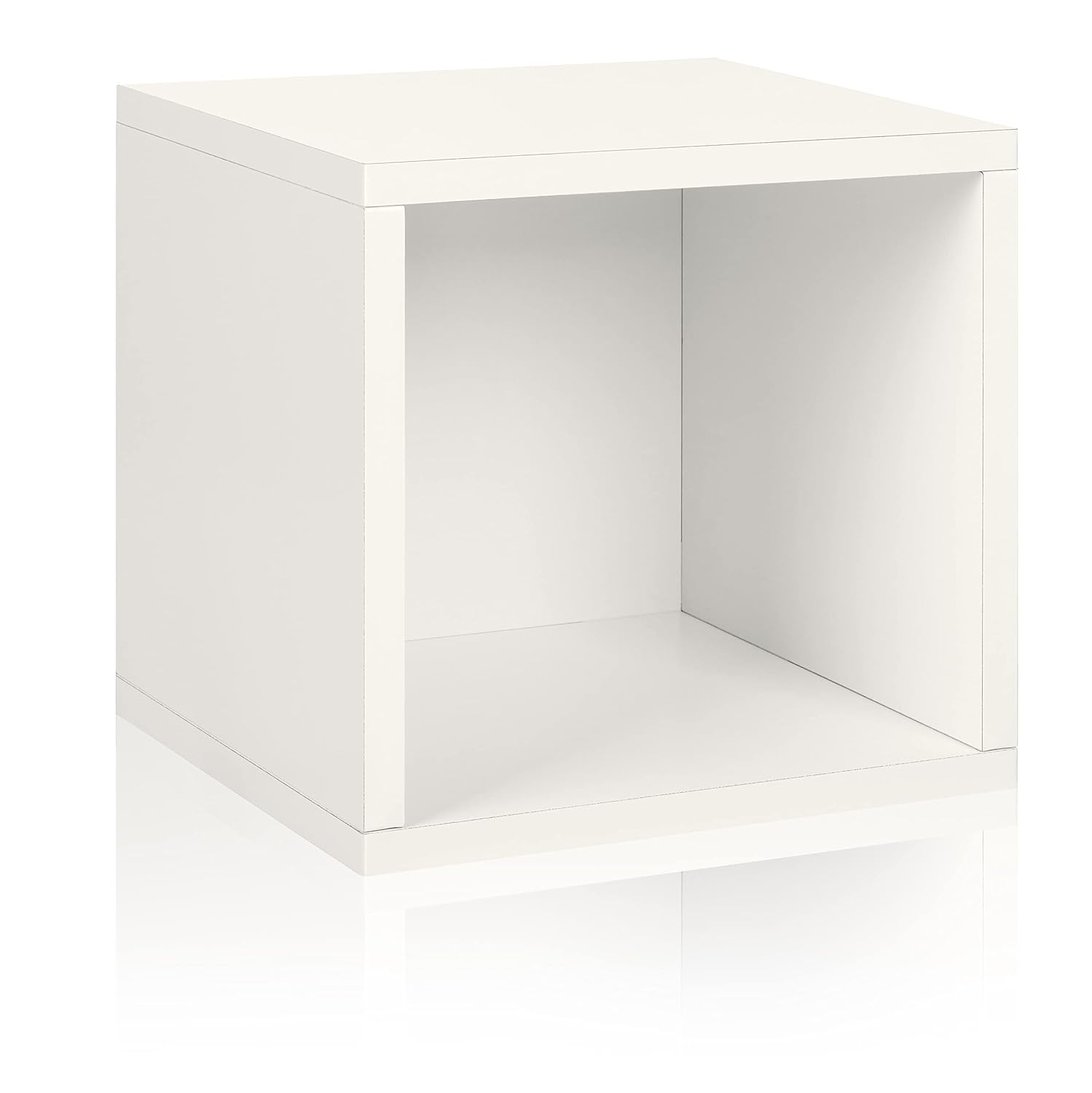 Way Basics Eco Stackable Storage Cube and Cubby Organizer, White