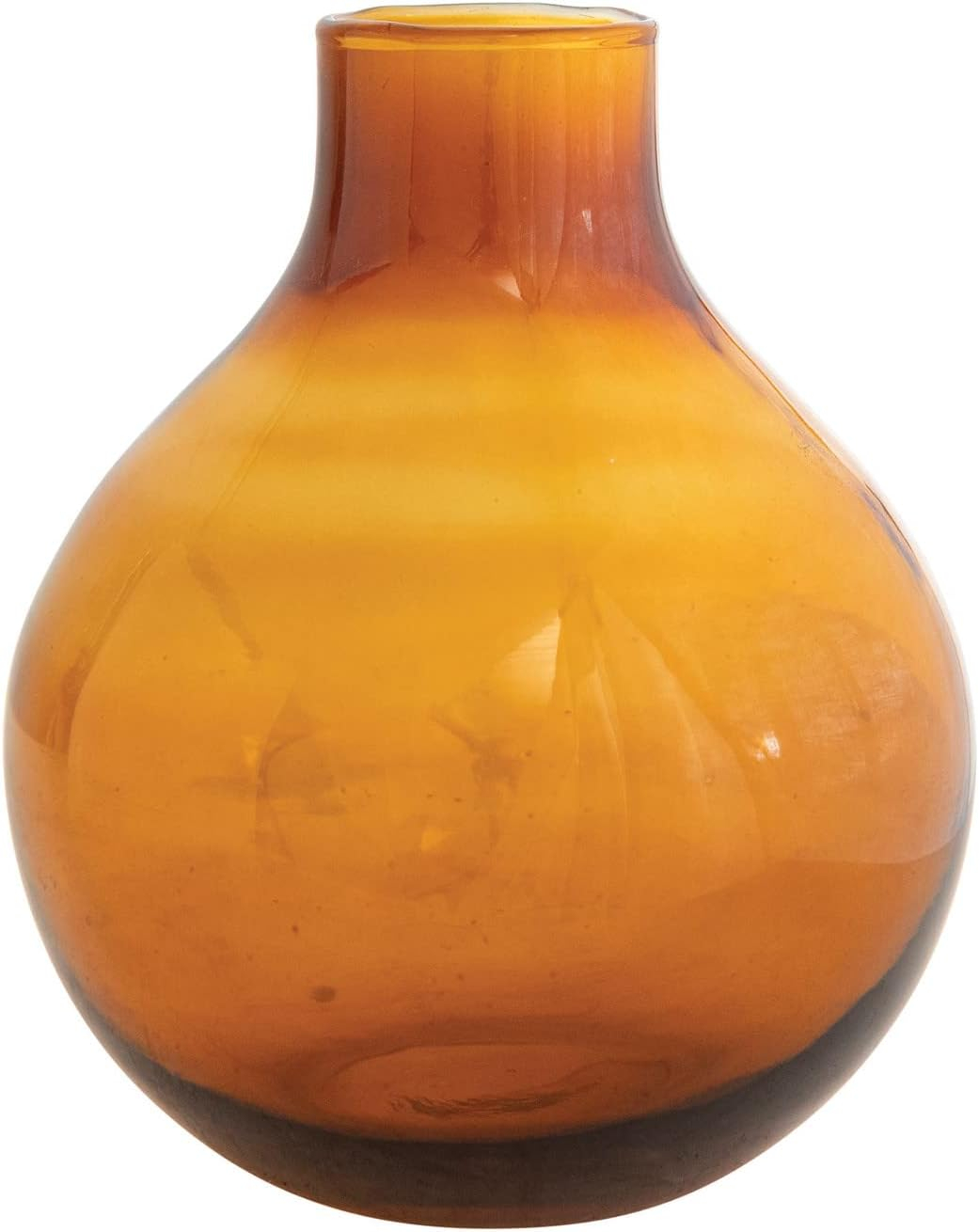 Contemporary Bold Hue Spherical Glass Vase 6.5"