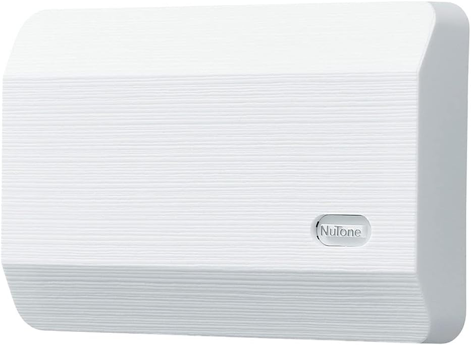 Nutone LA11WH Decorative Wired Two-Note Door Chime, White Textured Finish