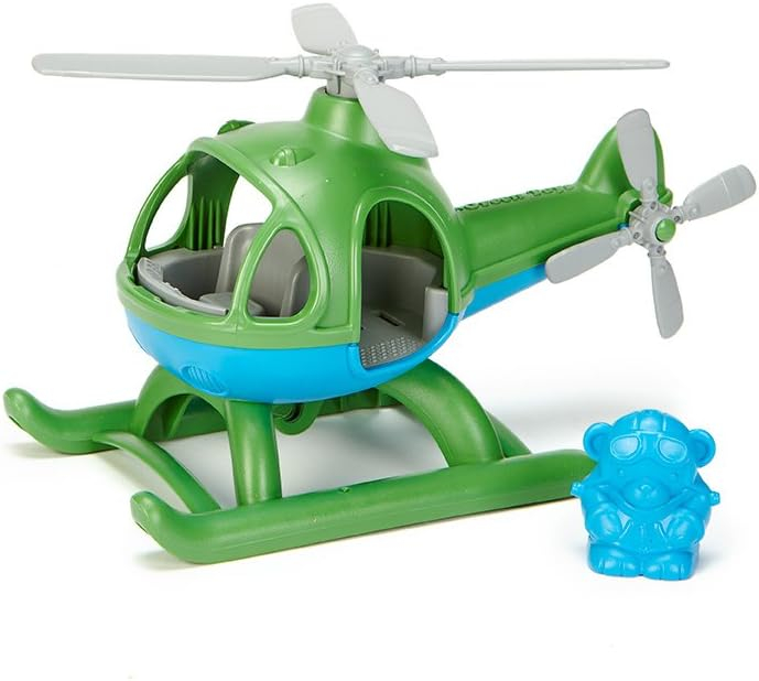 Green Toys Helicopter, Green/Blue