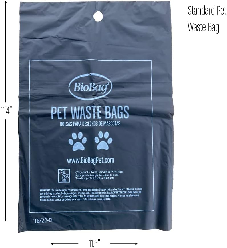 BioBag Organic Biodegradable Pet Waste Bags, Standard Size, 200 Count