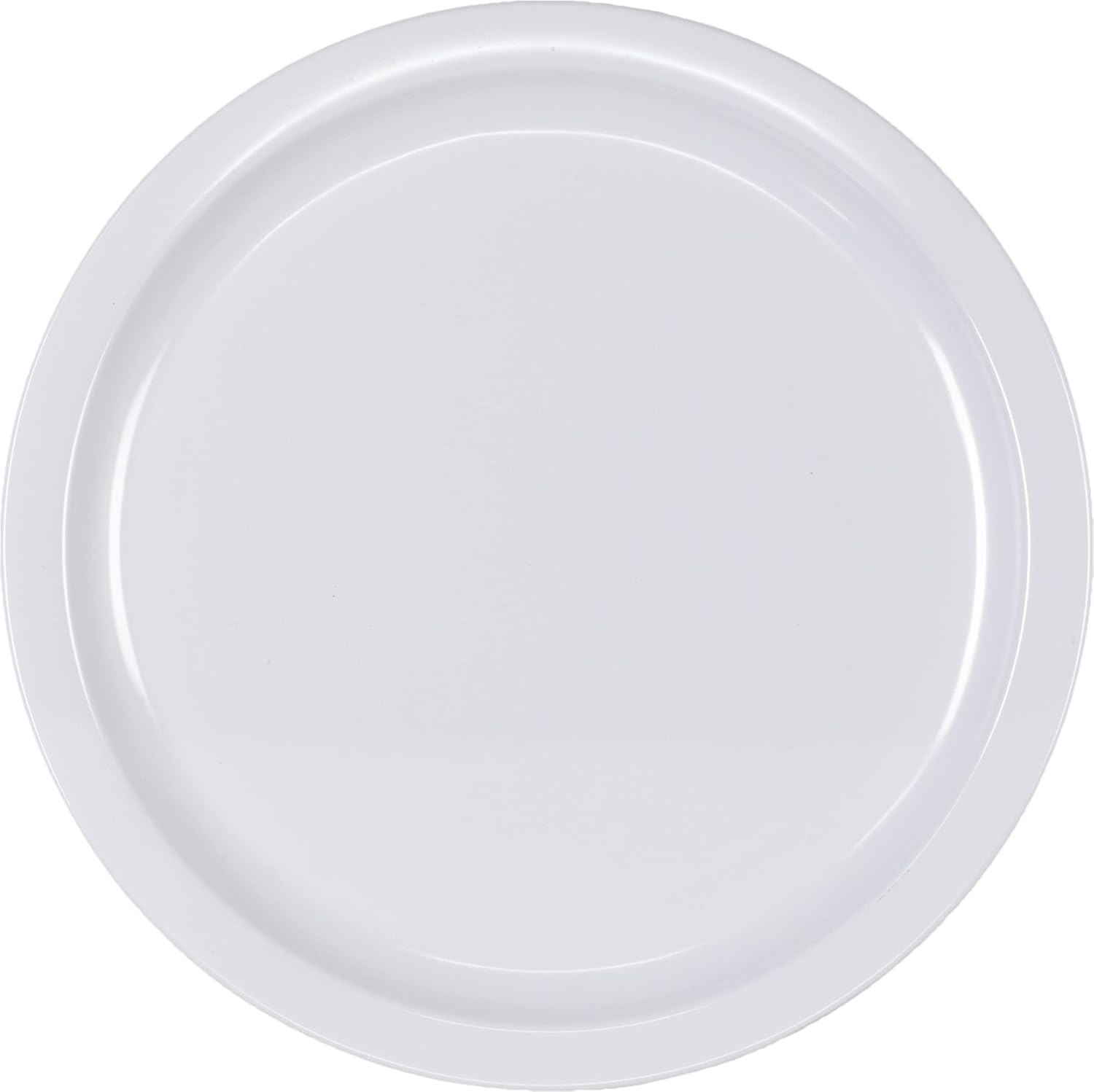 White Round Melamine 10-Inch Chip-Resistant Dinner Plate