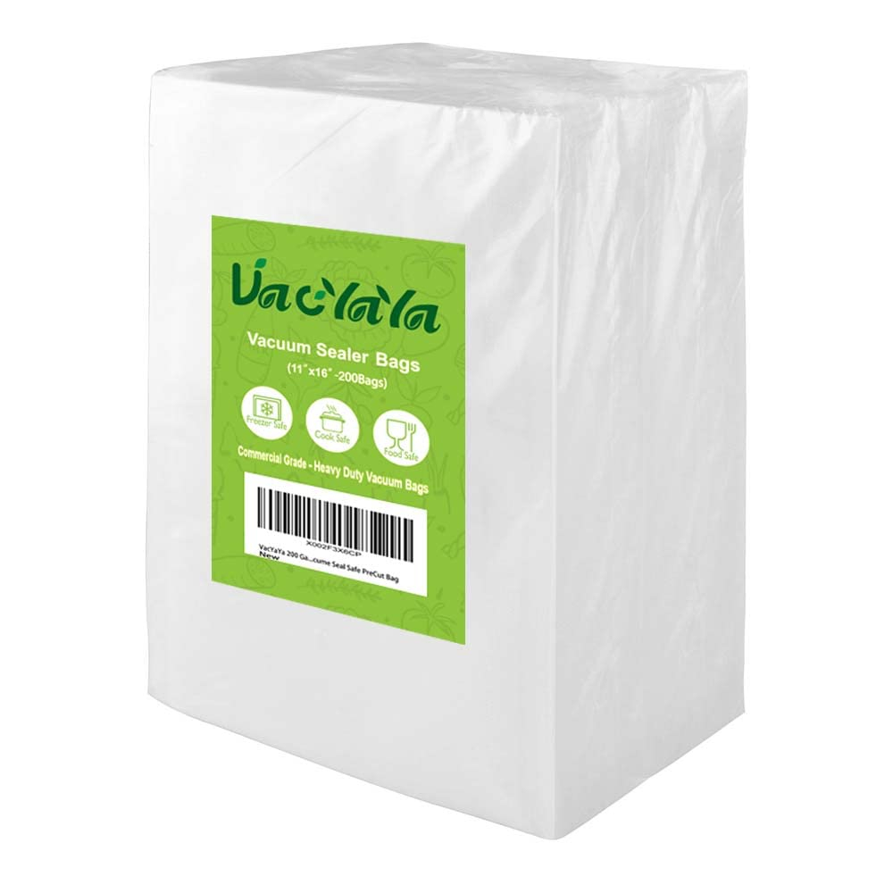 VacYaYa 200 Gallon Size 11 x 16inch Food Saver Vacuum Cleners Sealer Bags for Food Storage,Seal a Meal Freezer Bags with BPA Free