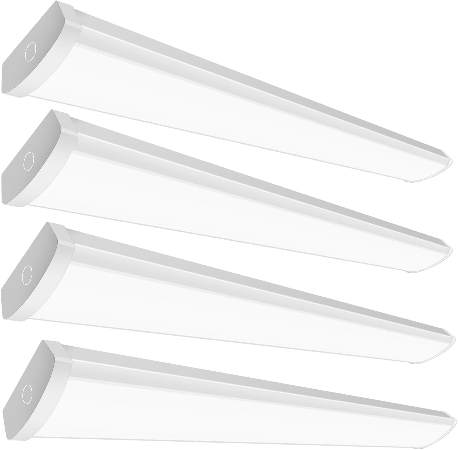 MW LIGHTING 2PK 4FT LED Wraparound Light Fixture, 5520 Lumens Dimmable