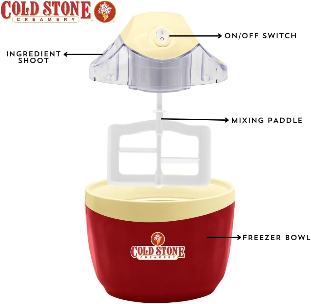 Ice Cream Maker Machine for Ice Cream, Gelato, Sorbet, Frozen Yogurt with Mixing Bowl- 1 pint