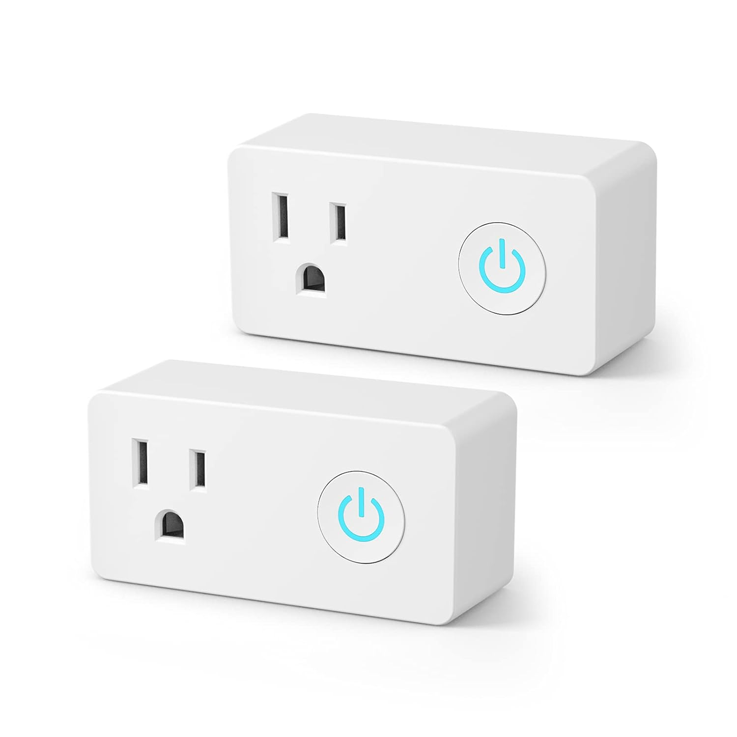 BN-LINK WiFi Heavy Duty Smart Plug Outlet, No Hub Required with Timer Function, White, Compatible with Alexa and Google Assistant, 2.4 Ghz Network Only (2 Pack)