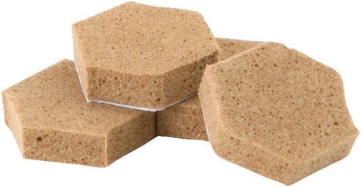 SoftTouch Tan Hexagon Self-Adhesive Foam Bumper Pads, 3/8 inch, 12 Pack