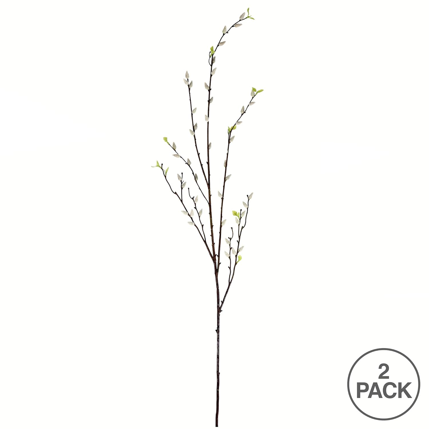 Vickerman 53" Artificial Goat Willow Spray. Includes 2 sprays per pack.