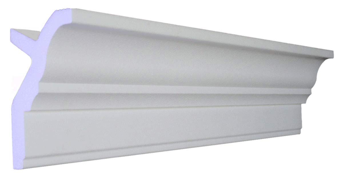 Creative Crown | 48 Ft of 3.5" Angelo Foam Crown Molding kit W/precut Corners 4 Inside & 1 Out (Made in USA - Available in 5 Other Styles and Sizes)