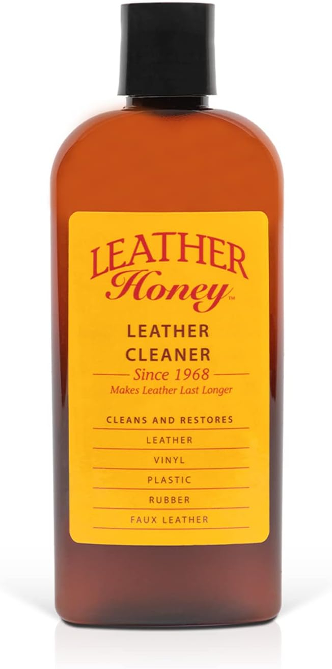 Leather Honey Leather Cleaner: Non-Toxic Leather Care Made in the USA Since 1968. Deep Cleans Leather, Faux & Vinyl - Couches, Car Seats, Purses, Tack, Shoes & Bags. Safe Any Colors & White Leather