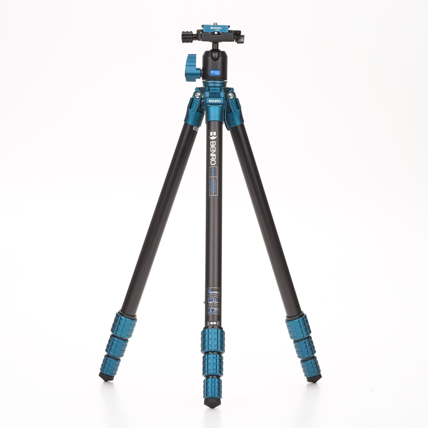Benro 61.4" Black and Blue Aluminum Tripod with Ball Head