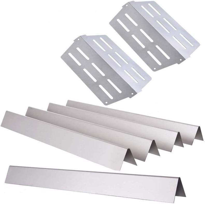 GasSaf 17.5 Grill Flavorizer Bars Heat Deflector for Weber Genesis Parts 310, Flavor Bar for Weber Genesis 300 310 320 330 EP310 EP320 EP330 (Front Knob 2011-Newer) Grill Parts Heat Plates 7620 7622