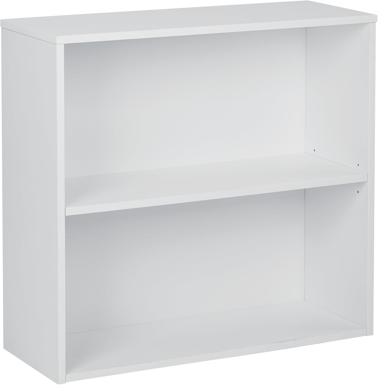 OSP Home Furnishings Prado 30 inch 2 Shelf White Bookcase Engineered Wood