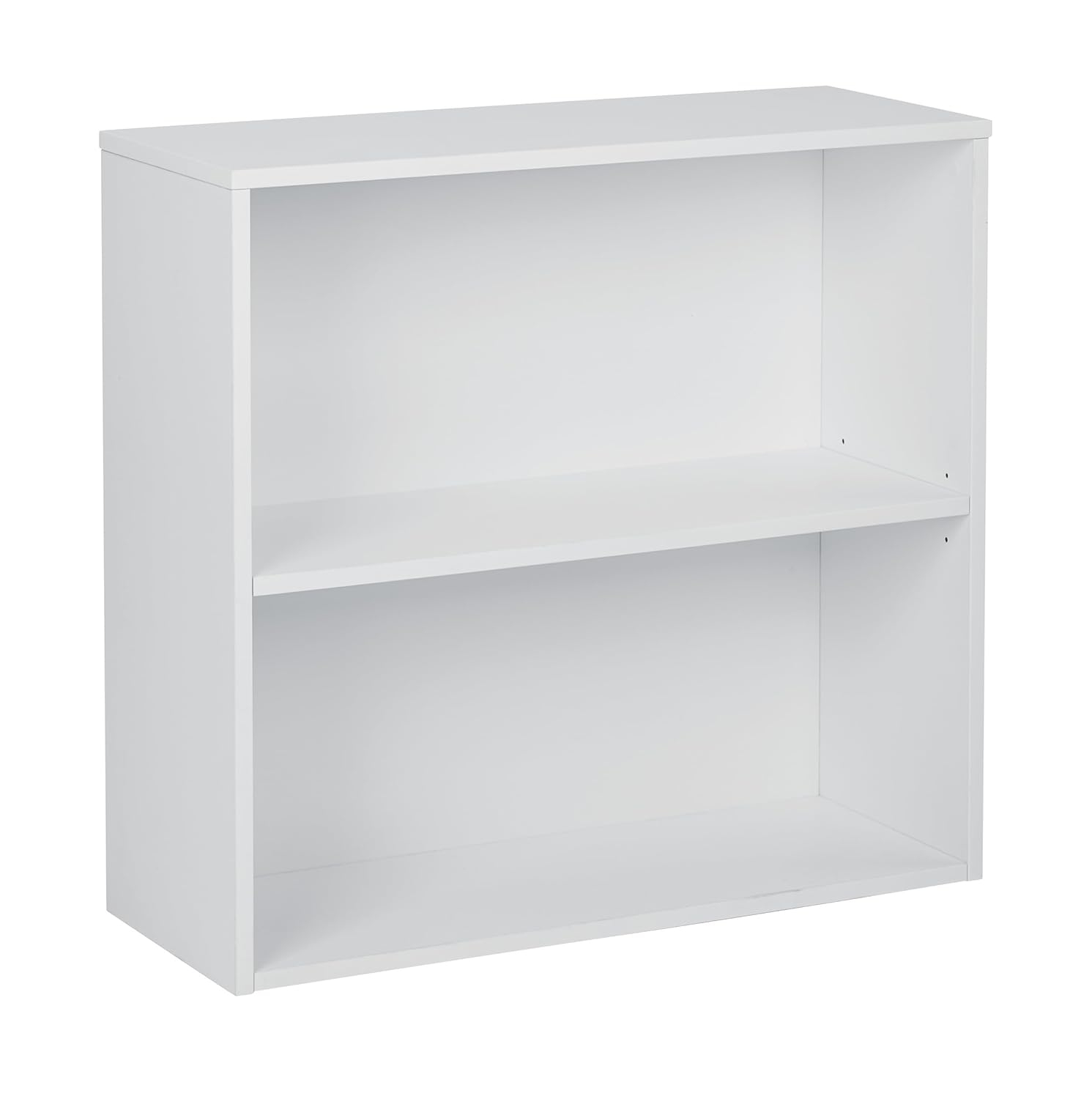 OSP Home Furnishings Prado 30 inch 2 Shelf White Bookcase Engineered Wood