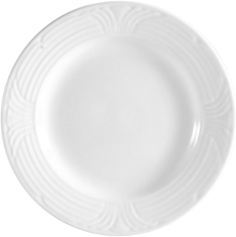 Super White Porcelain 7.5-Inch Chip-Resistant Salad Plate