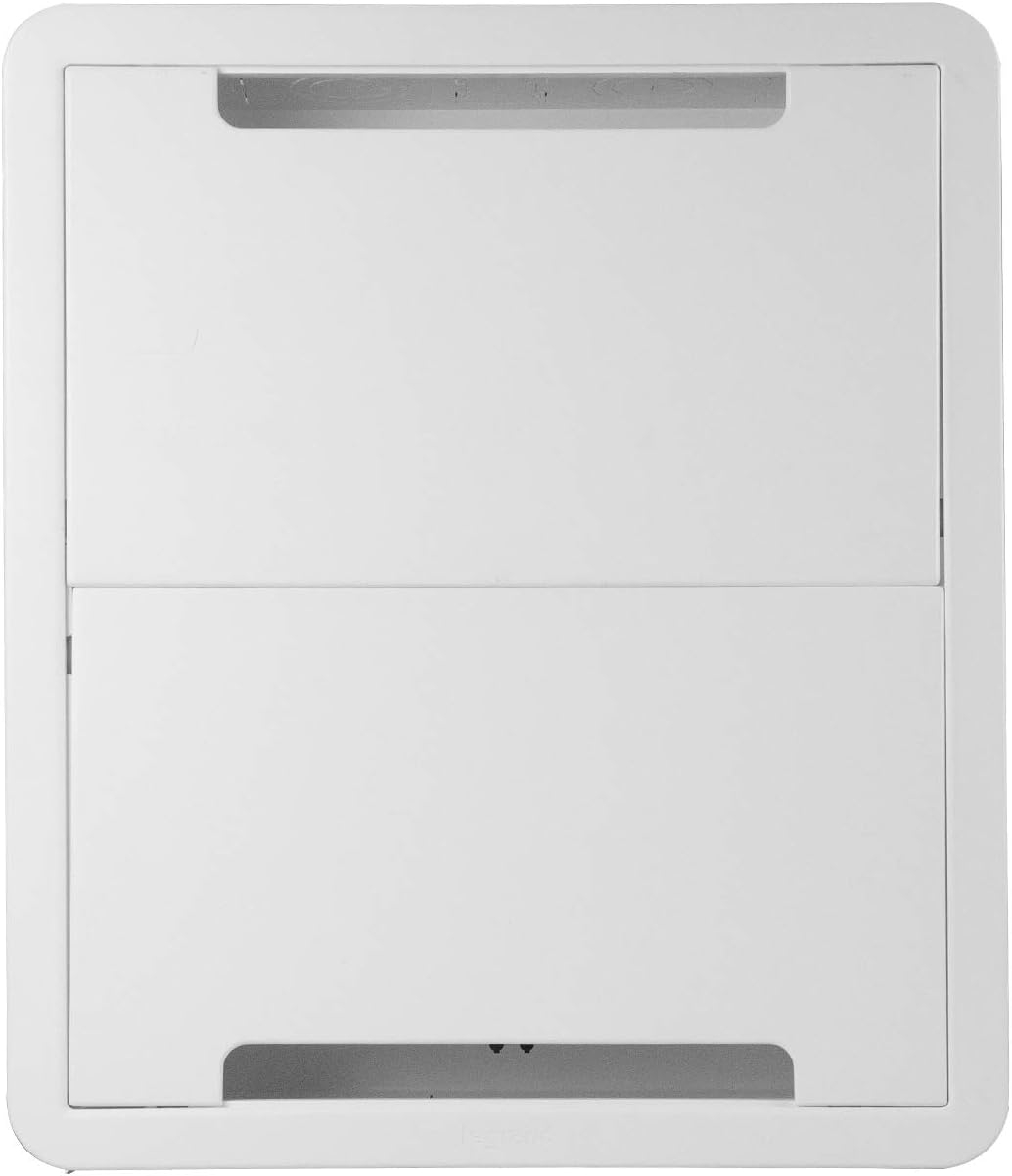 Legrand - OnQ 17 Inch Media Enclosure, Electrical Box, Cable Management Box Dual Purpose In Wall Enclosure for TV Device Storage and Media Distribution, Recessed Media Box, White, ENP1700NA