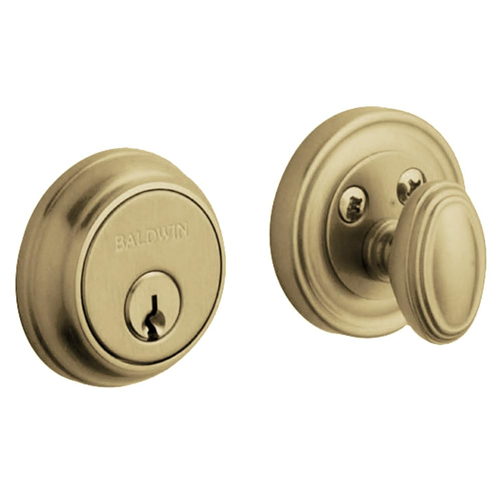 Vintage Brass Single Cylinder Door Deadbolt