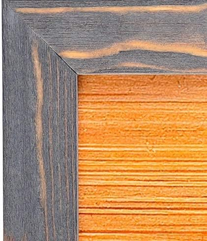 Rustic Grey Wood Poster Frame with Natural Finish