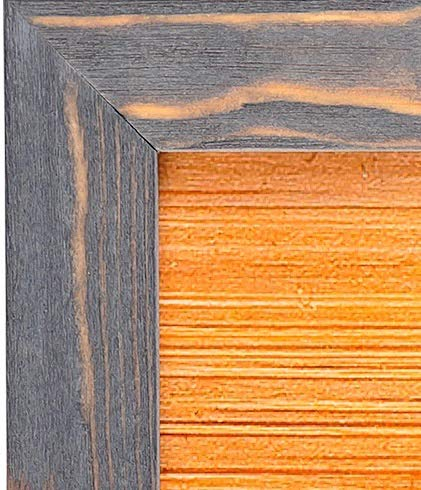 Rustic Grey Wood Poster Frame with Natural Finish