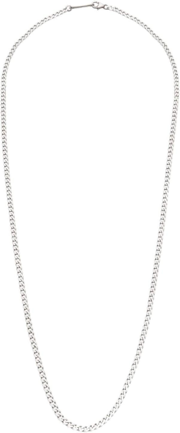 Cuban Chain Necklace | Brushed Sterling Silver