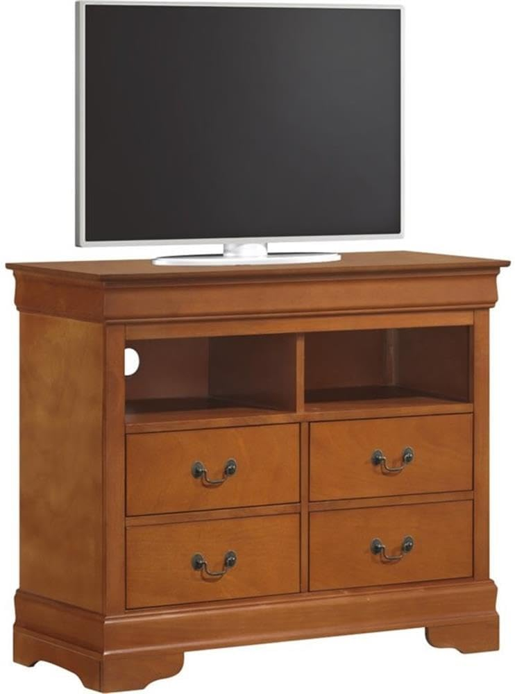 Glory Furniture Louis Phillipe TV Stand in Oak