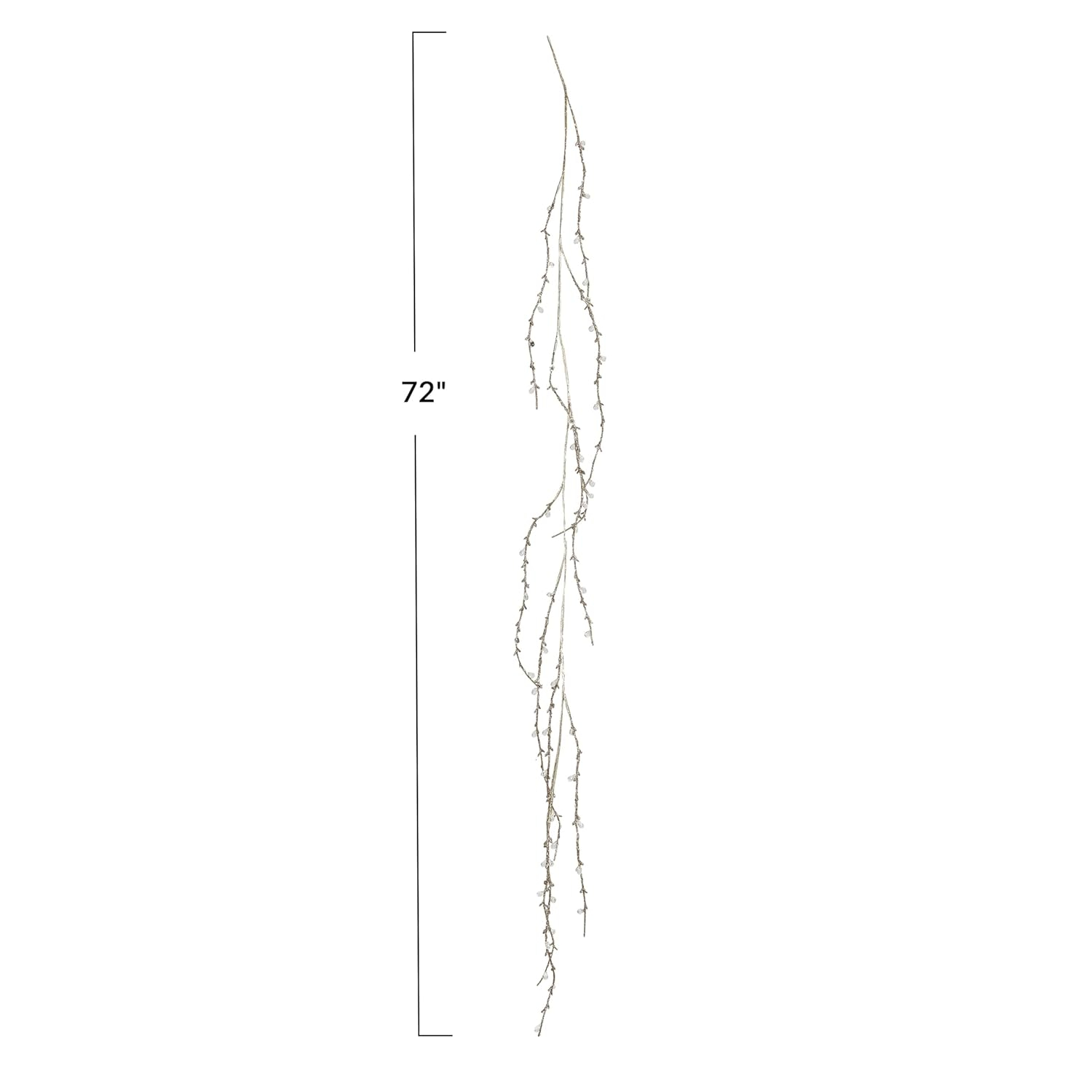 Creative Co-Op Faux Twig Garland with Acrylic Jewels and Glitter, Gold Finish