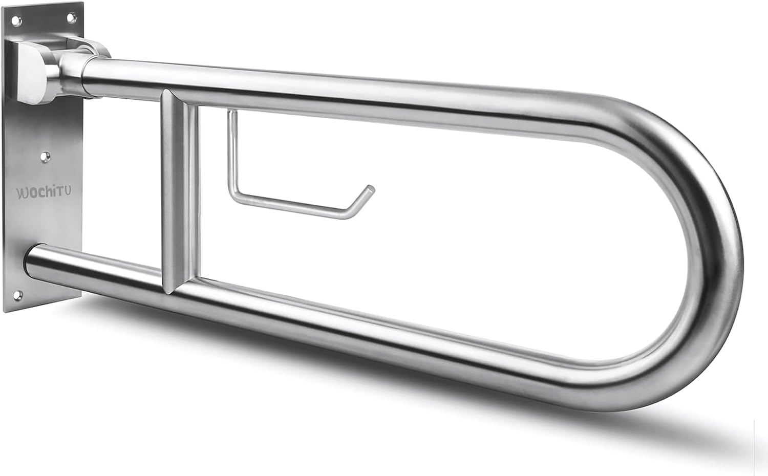 23.6'' Stainless Steel Flip-Up Toilet Safety Grab Bar