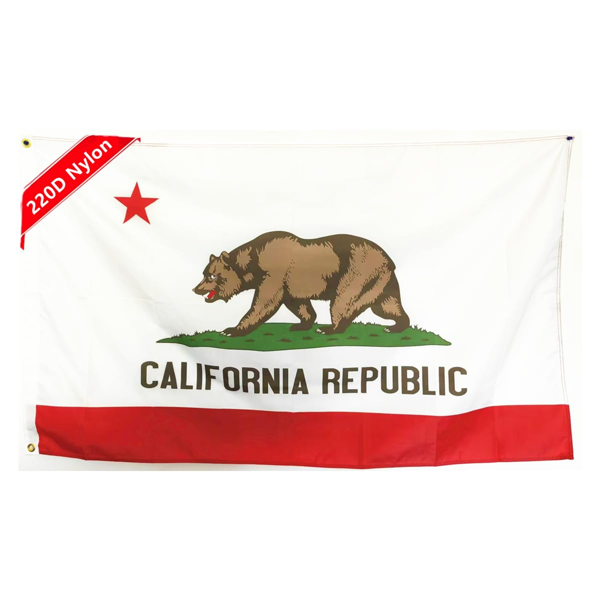 California State Flags 3x5FT,Heavy Duty 220D Nylon Flag, Vivid Colors,Calif. CA Flags Banners with 2 Brass Grommets for Indoor Outdoor. (California, 3x5)