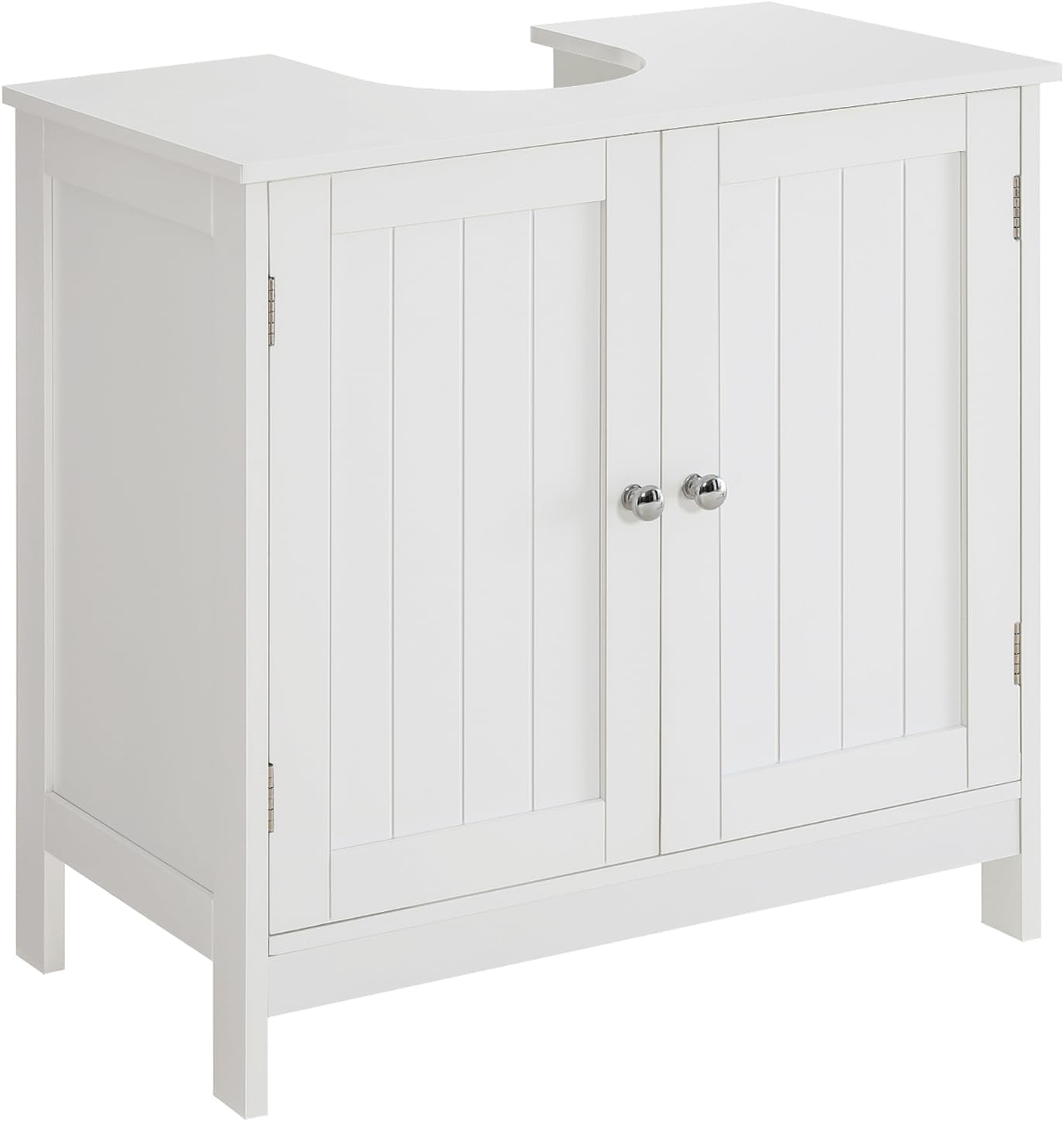 FCH Pedestal Sink, Storage Cabinets with Two Doors and Adjustable Shelves Under Sink Organizer Bathroom Vanity Storage White